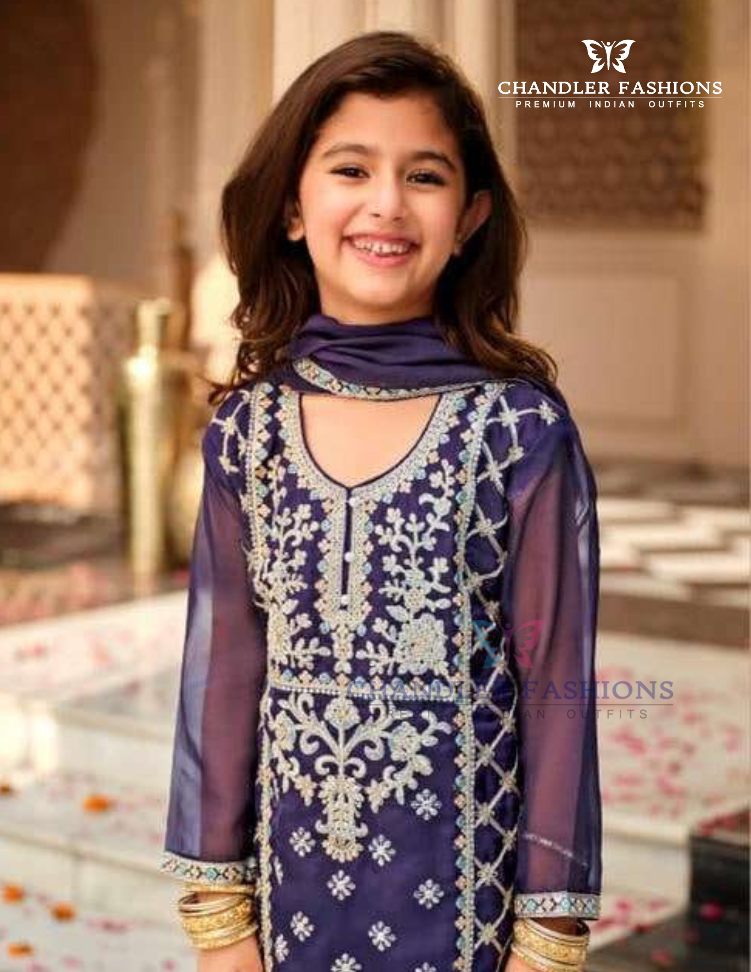 Purple Color Organza With Embroidery Work Kurti Suits Near Me