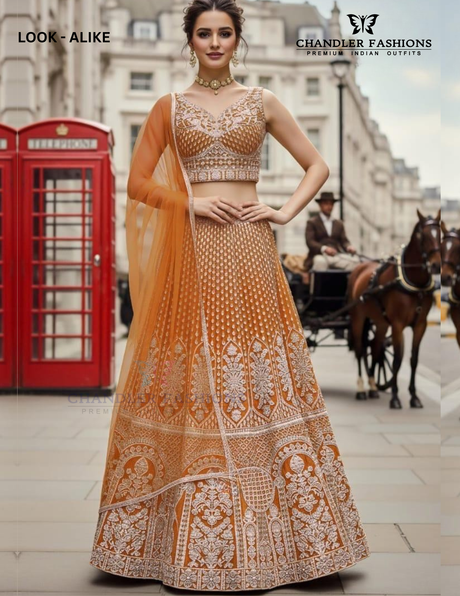 Alluring Light Orange Color Embroidery And Sequins Work Lehenga For Women