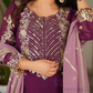 Charming purple Color Georgette With Embroidered Sequins Work Sharara Suits In Yuma