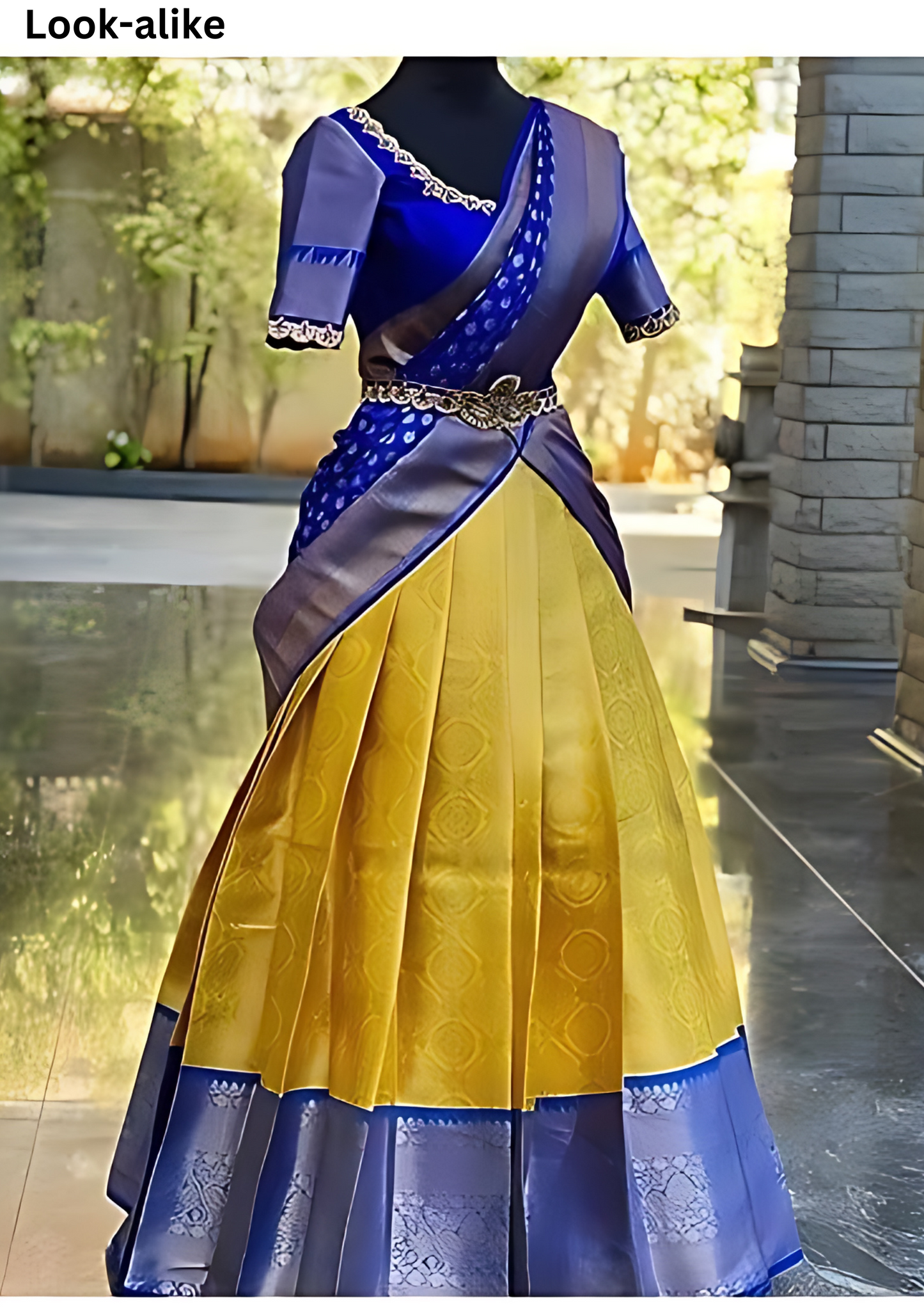 Exquisite Yellow Color Kanjeevaram Silk Half Saree Designer Lehenga Choli With Pattu Dupatta