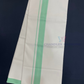 Elegant Men's White Premium Pure Cotton Green Color Border Dhoti