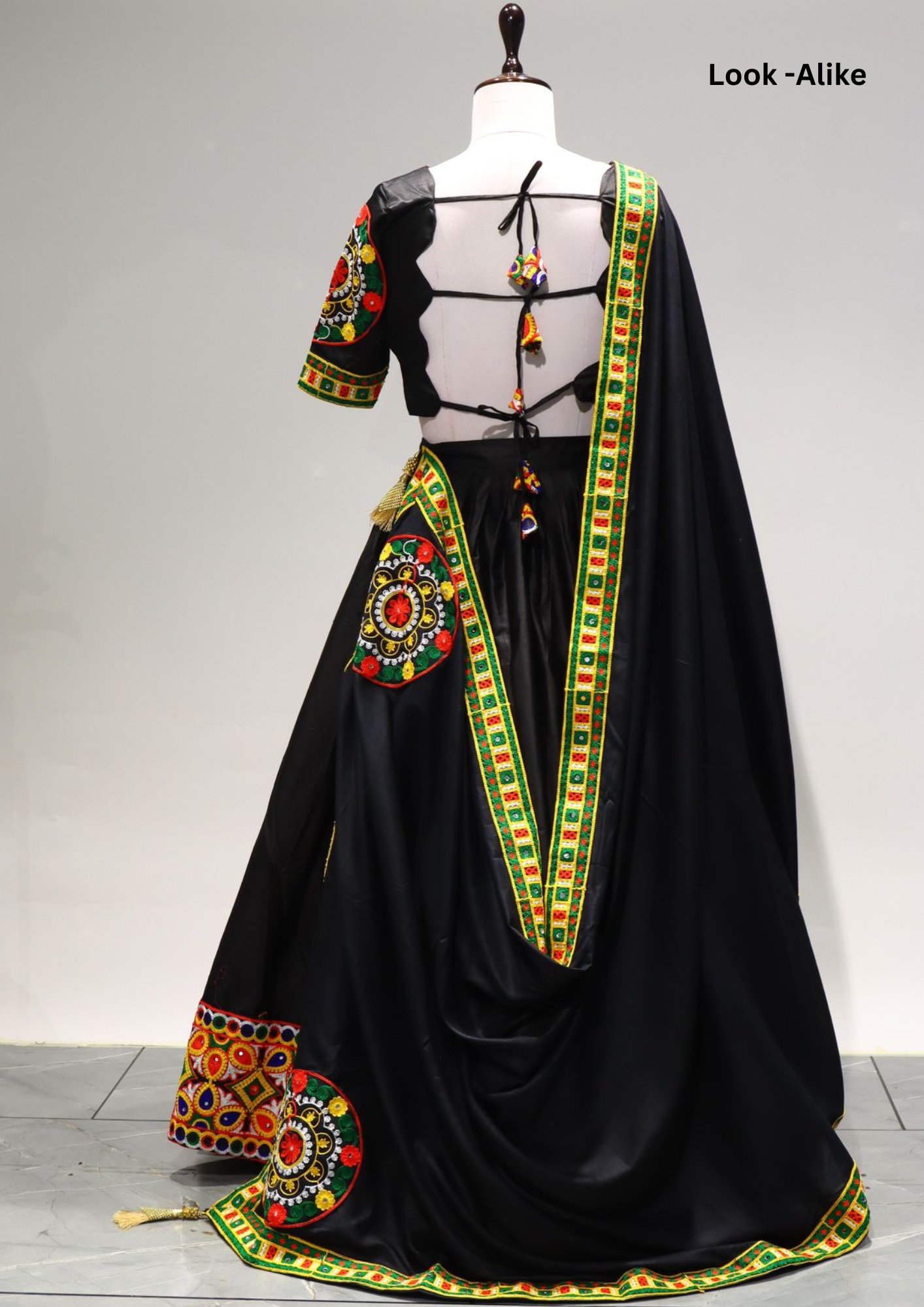 Exquisite Black Color Patch Chaniya Choil In Tempe