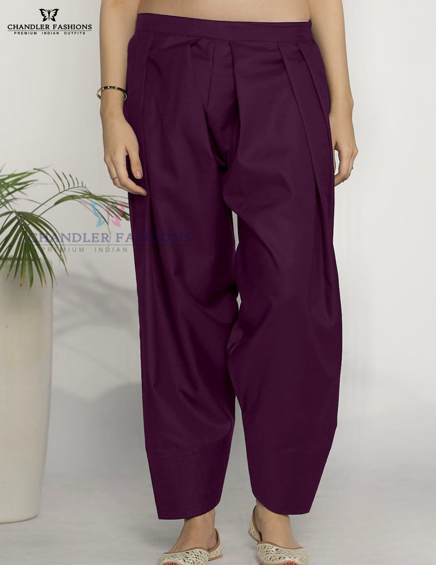 Wonderful Wine Colored Rayon Salwar Pant For Women