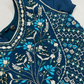  Teal Blue And Off White Color Choli In Suncity