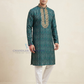 Marvelous Green Color Brocade Designer Men's Kurta With Pajama Pant