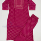 Wonderful Pink Color With Embroidery And Printed Design Kurti Suits With Pocket For Women