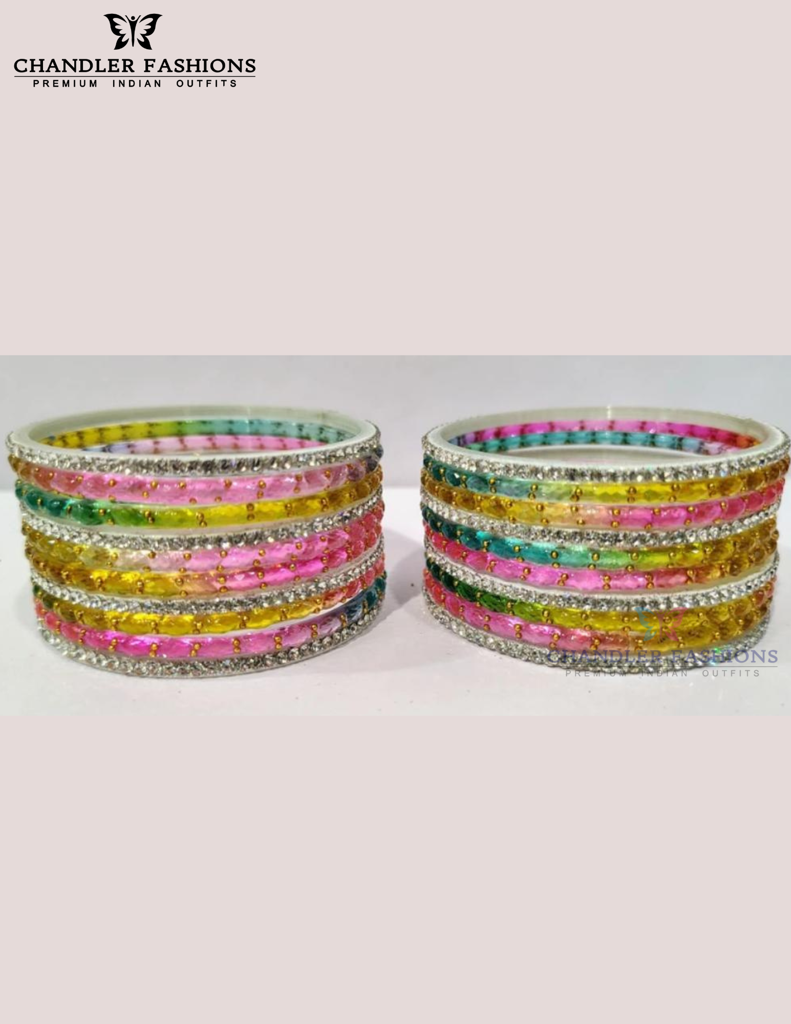 Multicolor Raindrop Glass Bangles In Scottsdale