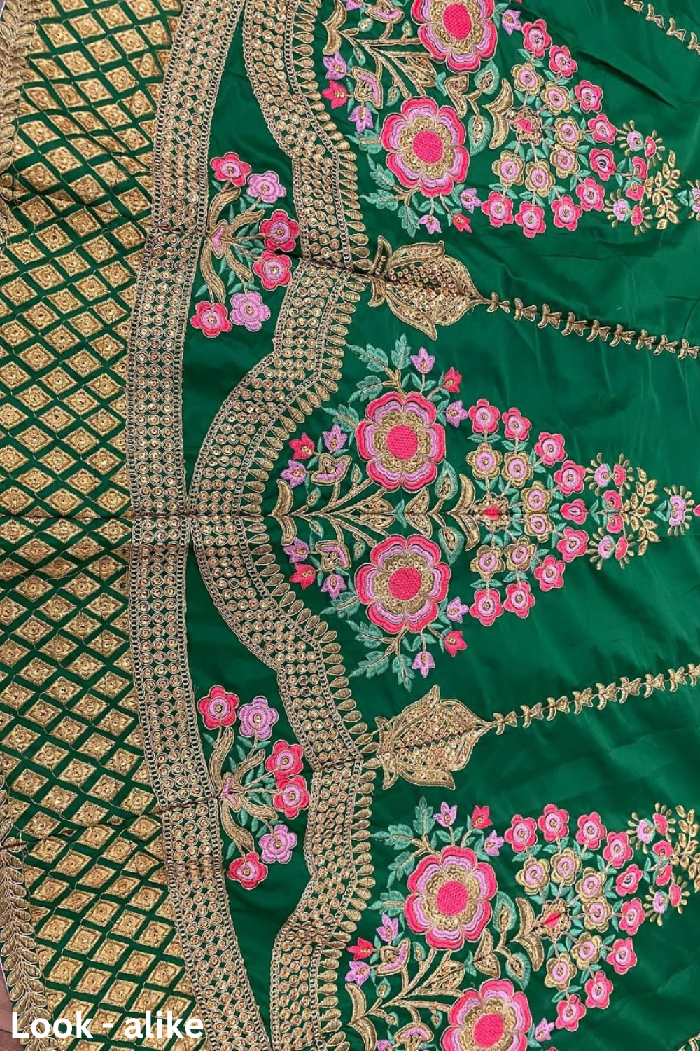 Attractive Green Color Multi Needle Work Lehenga Choli  In USA