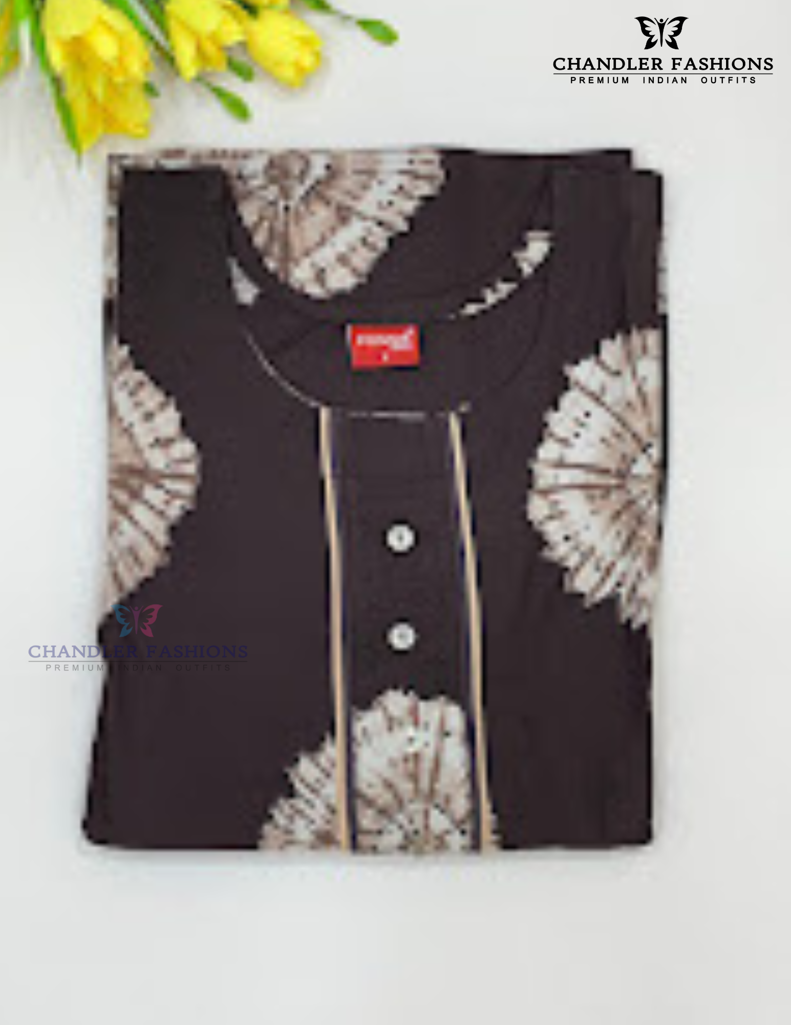 Brown Color Rayon With Printed Work Nighty Near Me