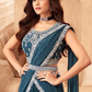 Stunning Teal Blue Color Heavy Embroidered Lehenga Choli With Dupatta Set For Women Near Me