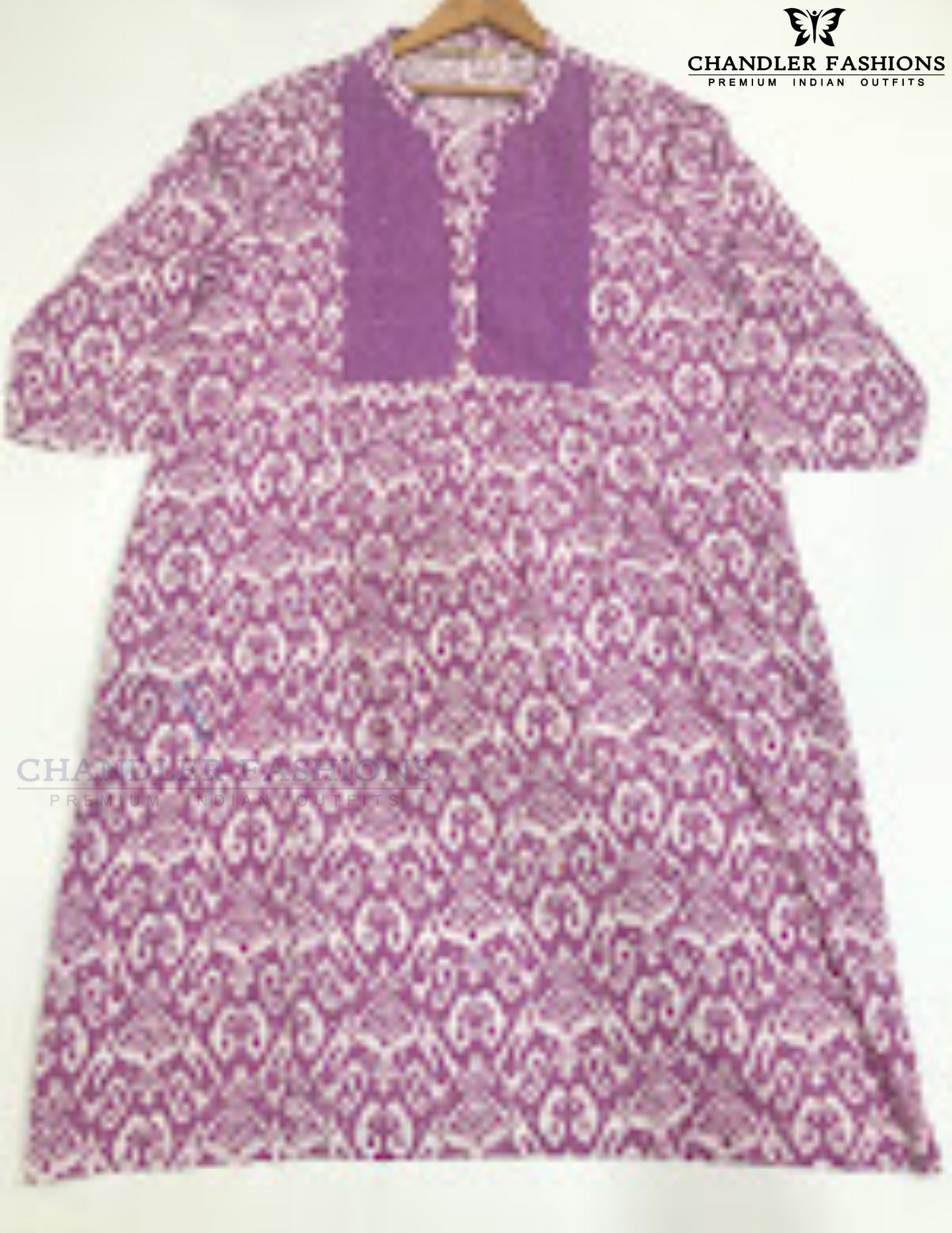 Alluring Light Purple Color Self Designed Cotton Kurti For Women In Suncity