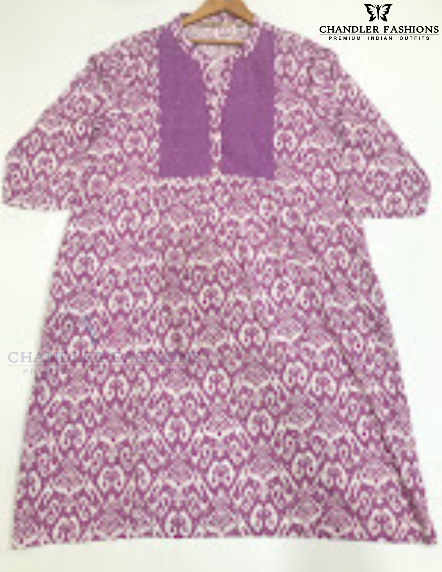 Alluring Light Purple Color Self Designed Cotton Kurti For Women In Suncity