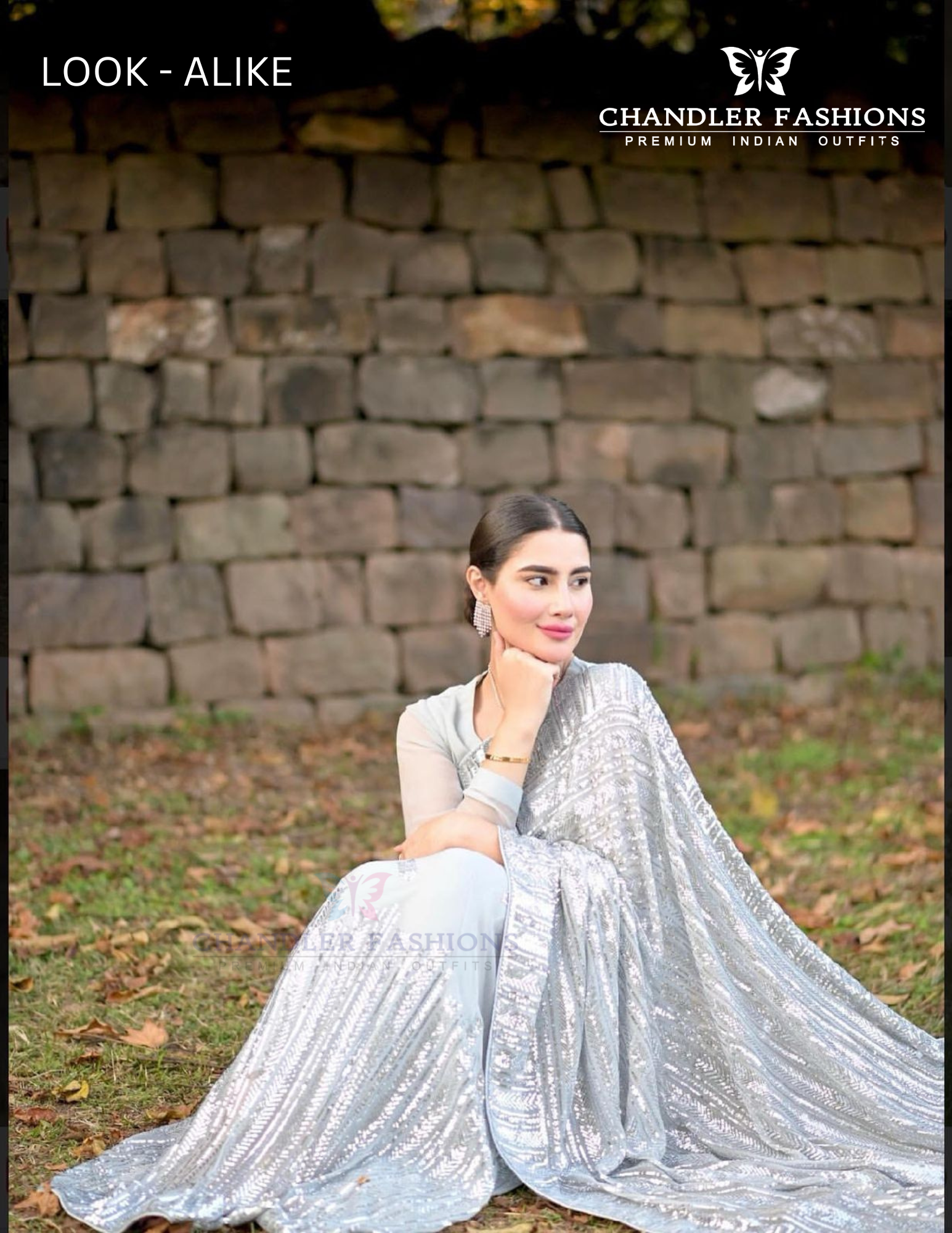 Gray Colored Soft Georgette With Sequins Work In Chandler
