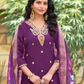Charming Purple Color Heavy Embroidery Work Salwar Suits With Dupatta For Women Near Me