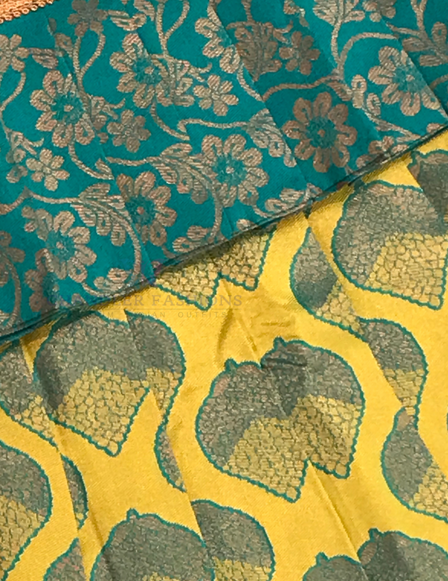 Green And Yellow Colored Silk Langa Sets In Chandler