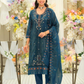 Graceful Blue Color Shimmer With Embroidery Work Salwar Suits For Women