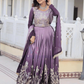 Attractive Purple Color Embroidery And Sequins Work Lehenga Choli For Women