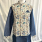 Fabulous Dark Blue Color Cotton With Printed Work Jacket Set For Men