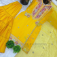 Yellow Color Chinon Silk Sharara Suits In Tempe