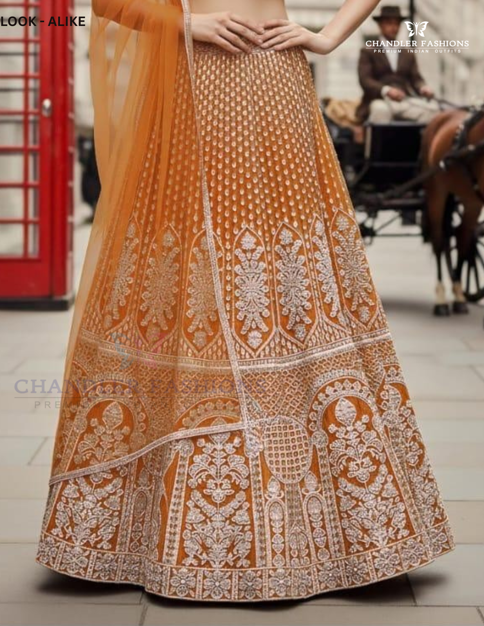 Light Orange Color Sequins Work Lehenga In USA