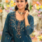 Blue Color Shimmer With Embroidery Work Salwar Suits Near Me