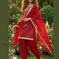  Red Color Premium Jam Cotton Print With Handwork Patiala Suit For Women Near Me