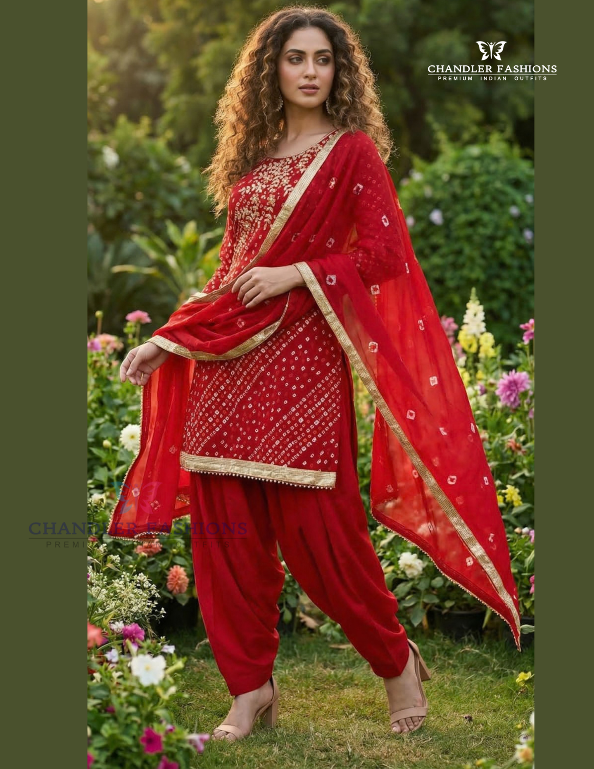  Red Color Premium Jam Cotton Print With Handwork Patiala Suit For Women Near Me