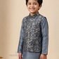 Fabulous Gray Color Silk Sherwani Suits With Jacket Near Me