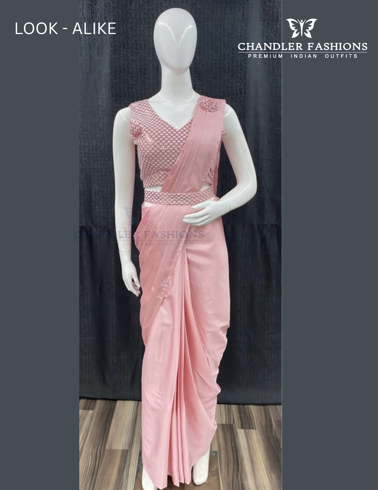 Elegant Pink Color Ready To Wear One Minute Designer Saree For Women