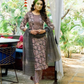 Stunning Gray Color Rayon Fancy Embroidery Work Salwar Suits For Women