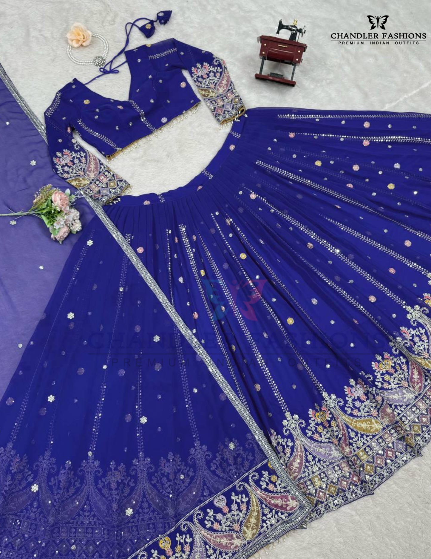 Attractive Blue Color Lehenga Choli In Peoria