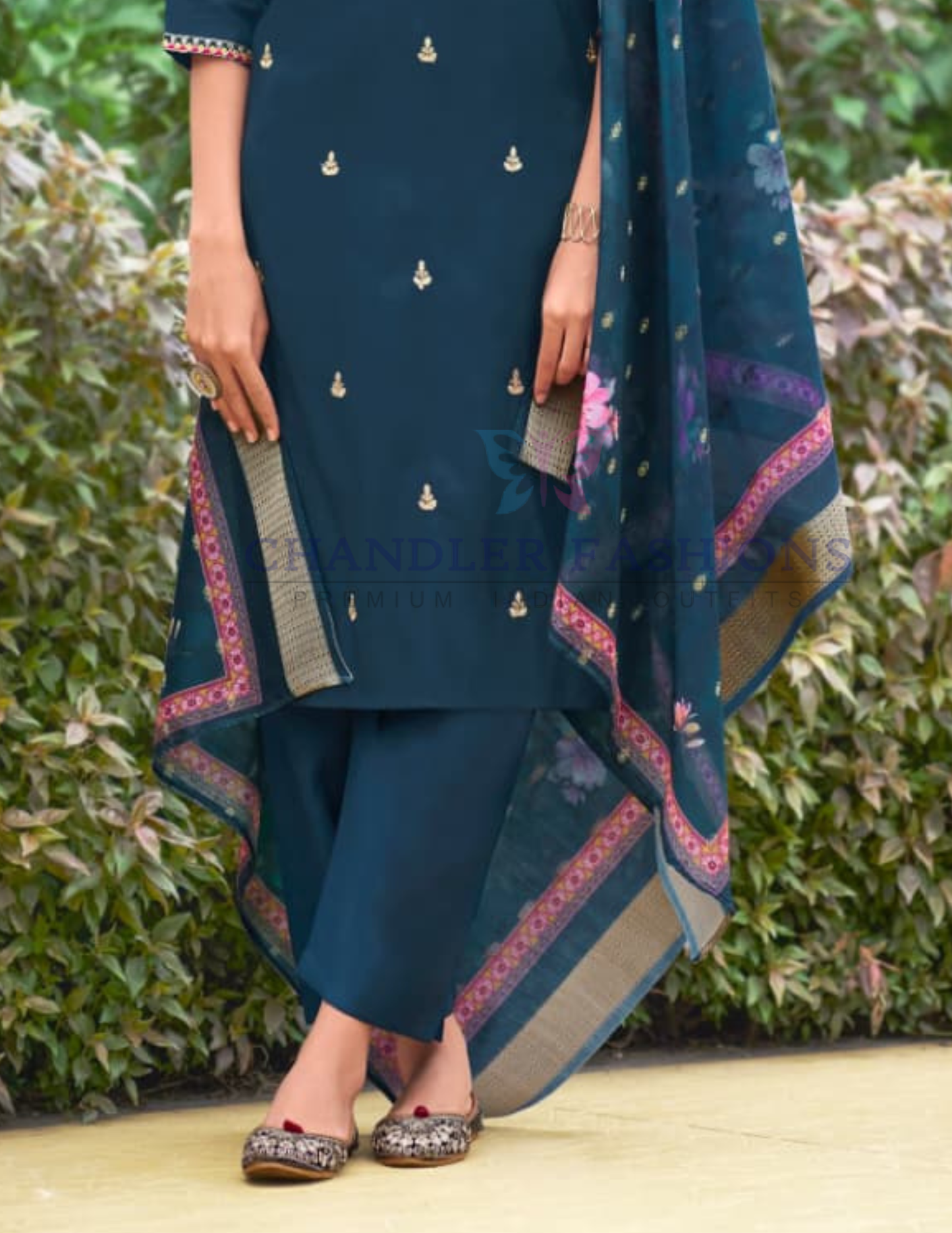 Wonderful Teal Blue Color Heavy Embroidery Work Salwar Suits With Dupatta In USA