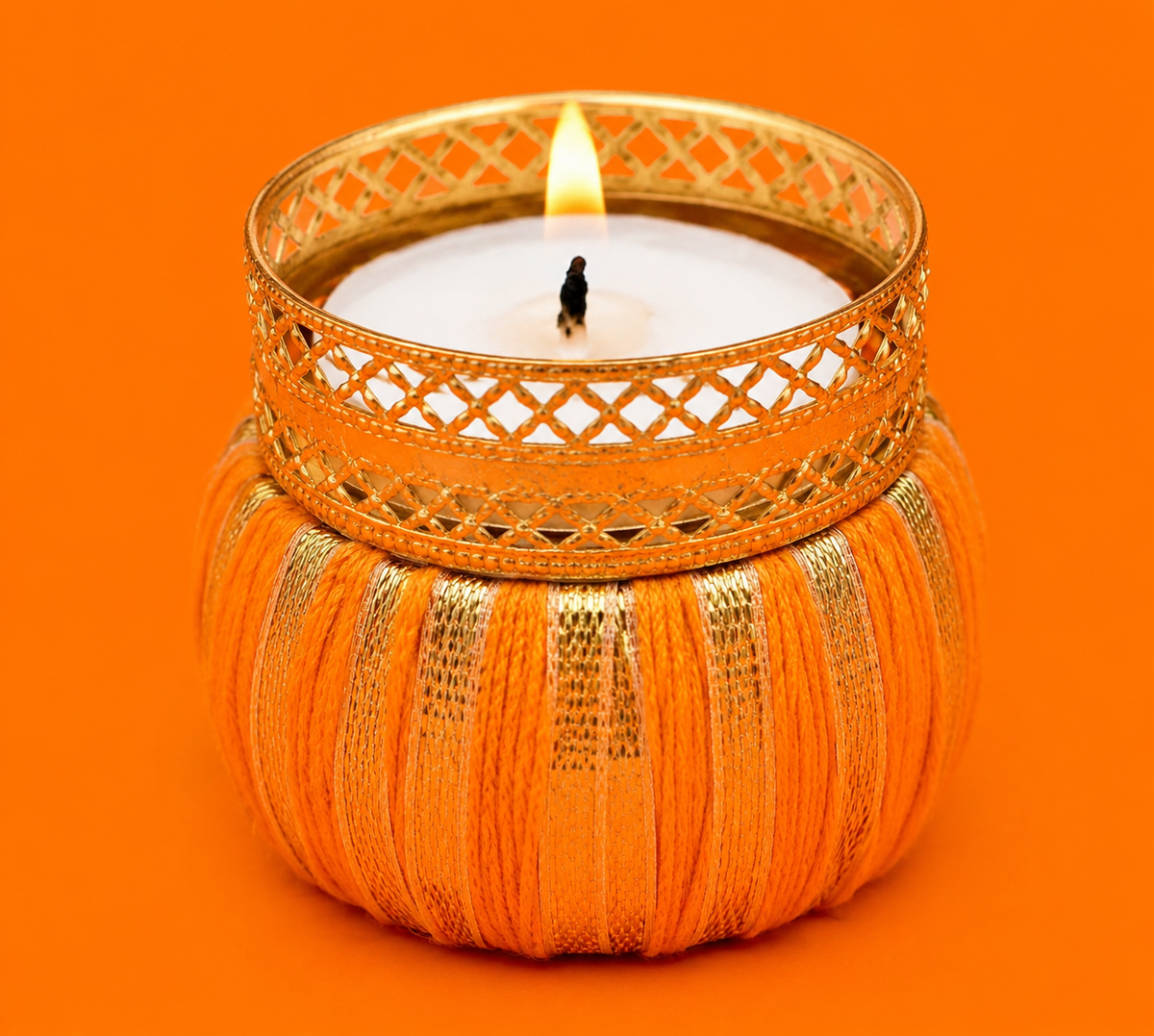 Traditional Decorative Yellow Color Diya Candle Holders