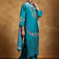 Attractive Teal Blue Pure Cotton With Embroidery Work Salwar Suits Near Me