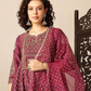 Fabulous Maroon Silk Blend With Embroidery Work Salwar Suits Near Me