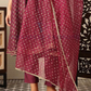Maroon Silk Blend With Embroidery Work Salwar Suits In USA