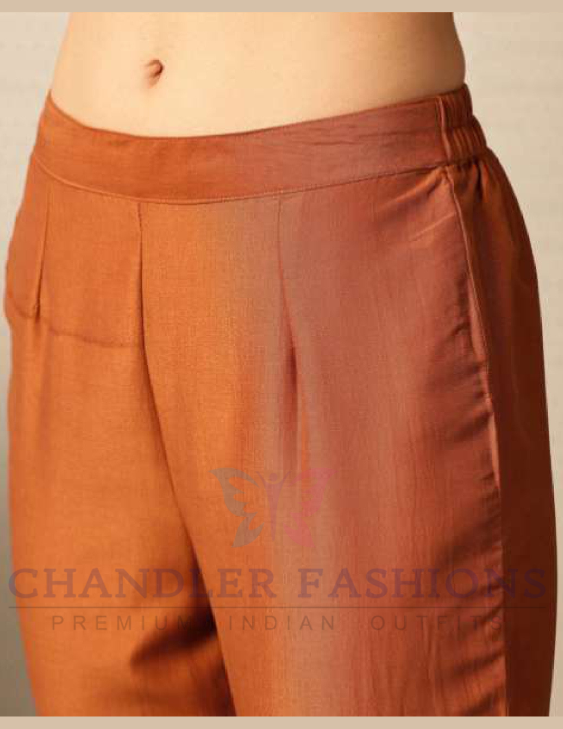 Orange Color Silk Blend With Sequins And Embroidery Work Salwar Suits In Mesa