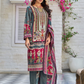 Stunning Multicolor Cotton Blend With Printed Work Salwar Suits In USA
