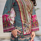 Cotton Blend With Printed Work Salwar Suits In Indian Ehnic Wear