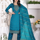 Beauteous Sky Blue Color Zari Embroidery and Sequins Work Salwar Suits With Dupatta