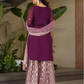 Charming purple Color Georgette With Embroidered Sequins Work Sharara Suits In Mesa