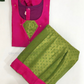 Pink And Parrot Green Colored Art Silk Langa Sets In USA