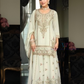 Gorgeous White Color Chinon With Embroidery Work Palazzo Suits With Dupatta