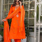 Wonderful Orange Viscose Suits With Dupatta Set Near Me 