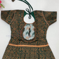 Green And Gray Silk Sets Stone Work For Girls In Mesa