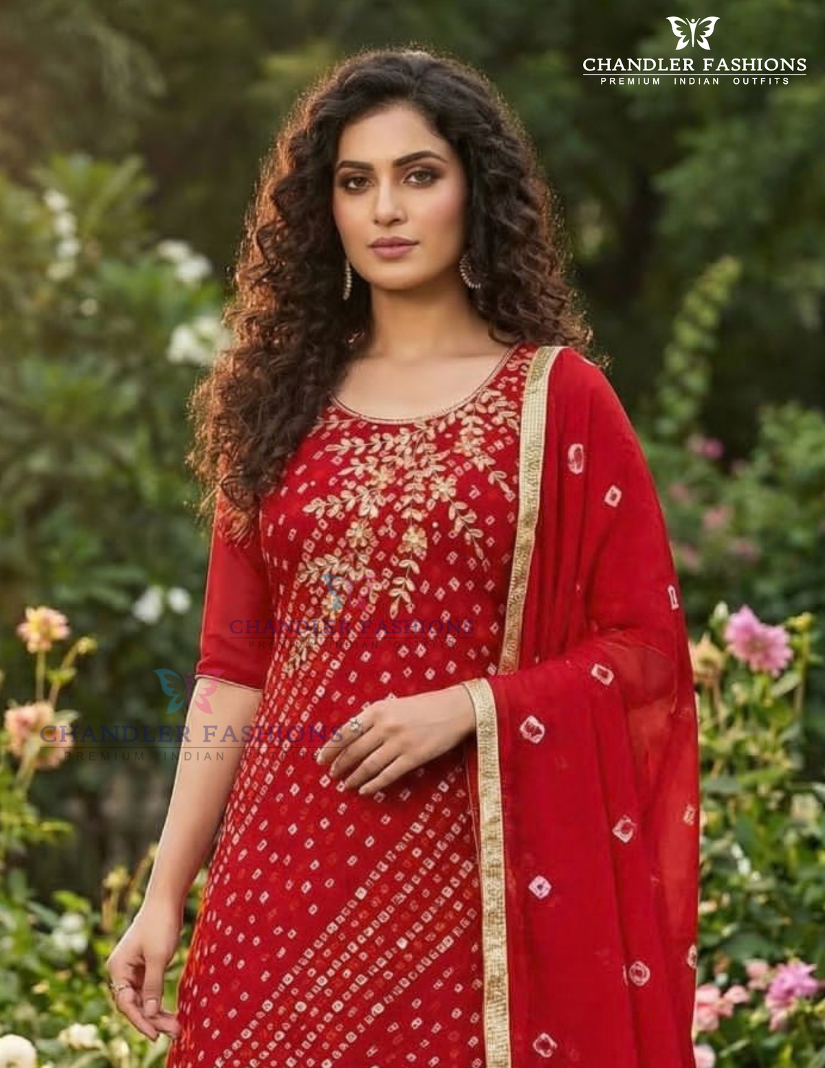  Red Color Premium Jam Cotton Print With Handwork Patiala Suit  In Tempe