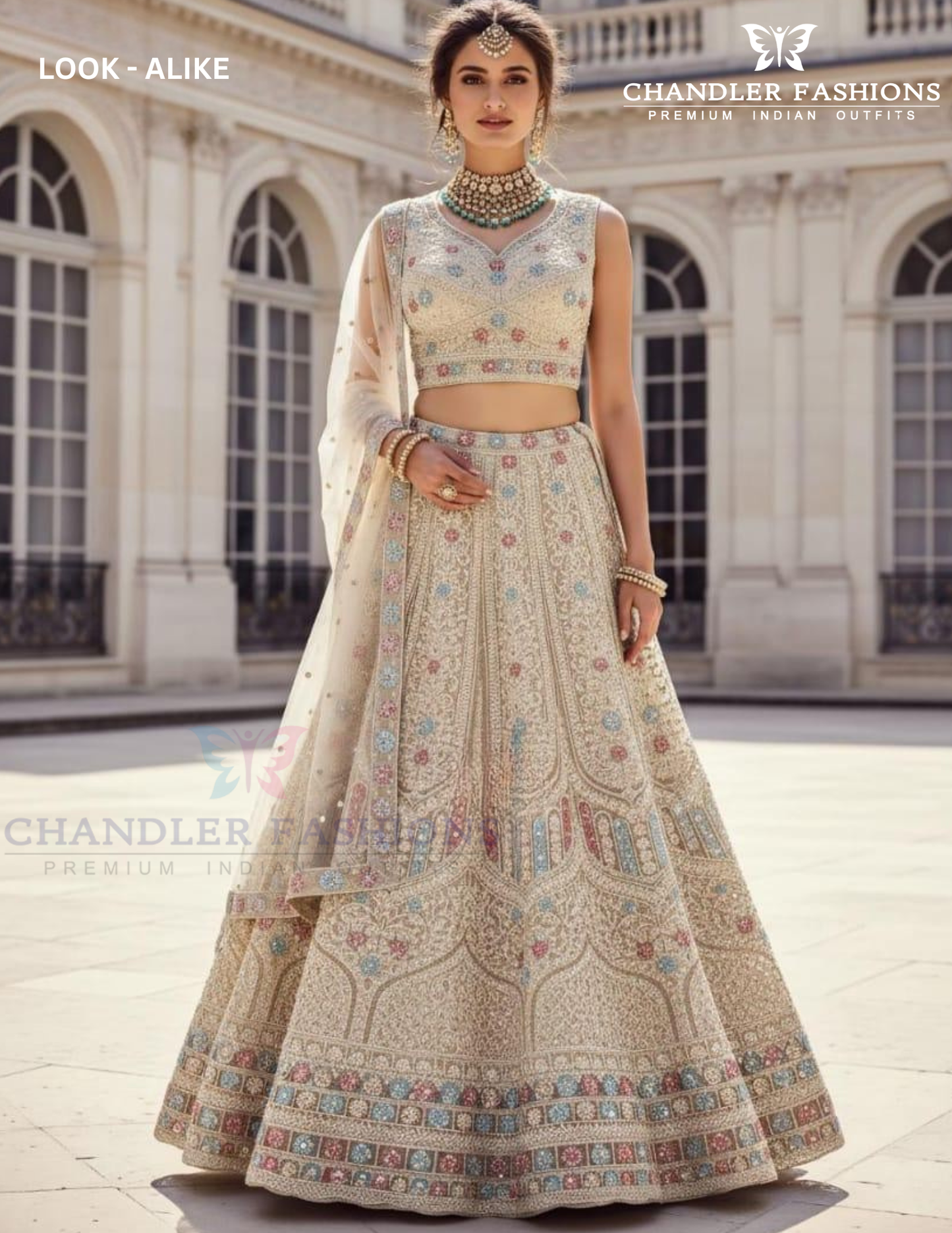 Amazing Off White Color Heavy Embroidery And Sequins Work Lehenga For Women