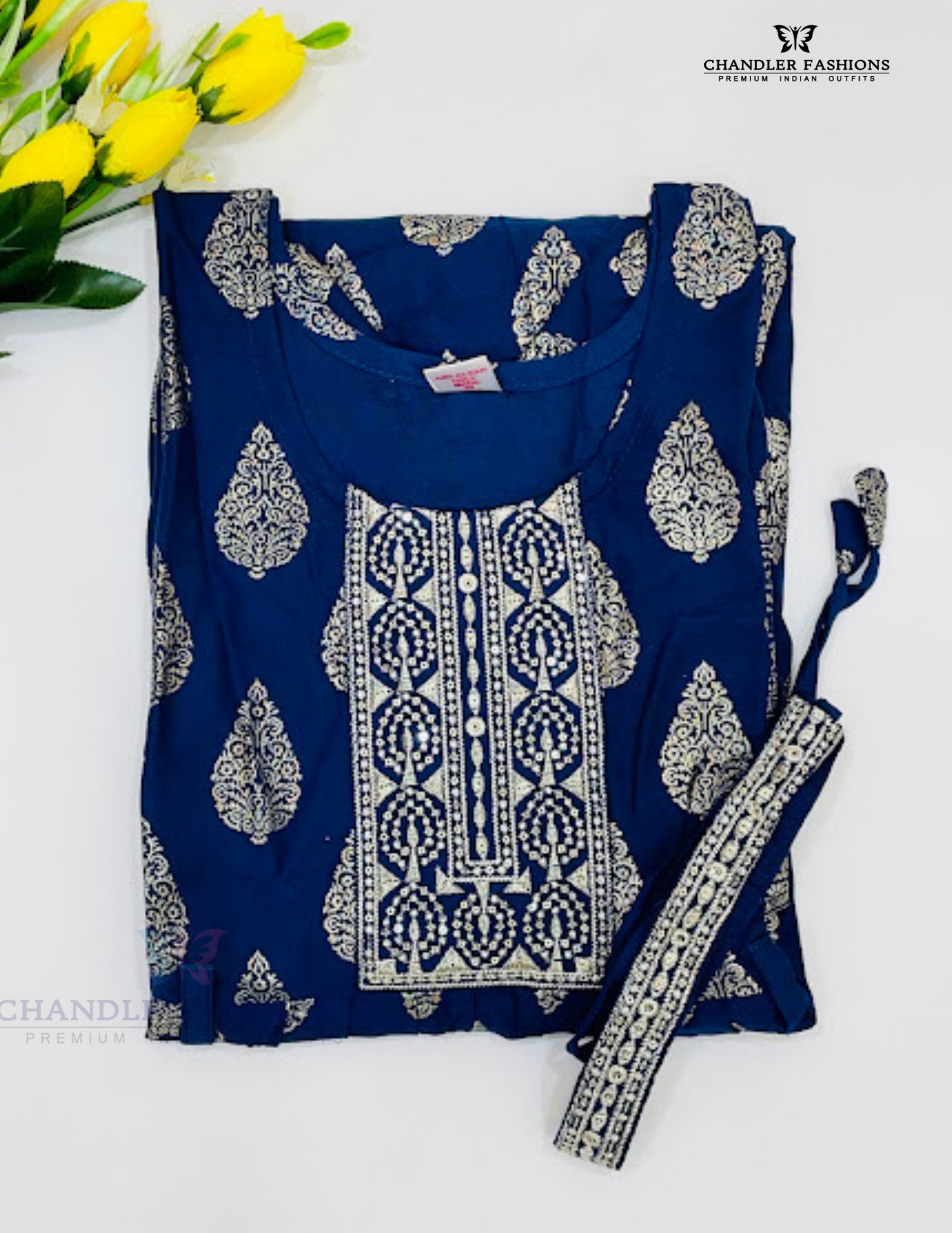 Pretty Navy Rayon Kurti For Women Near Me