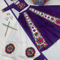 Violet Cotton Embroidery And Sequins Work Chaniya Lehenga In Suncity