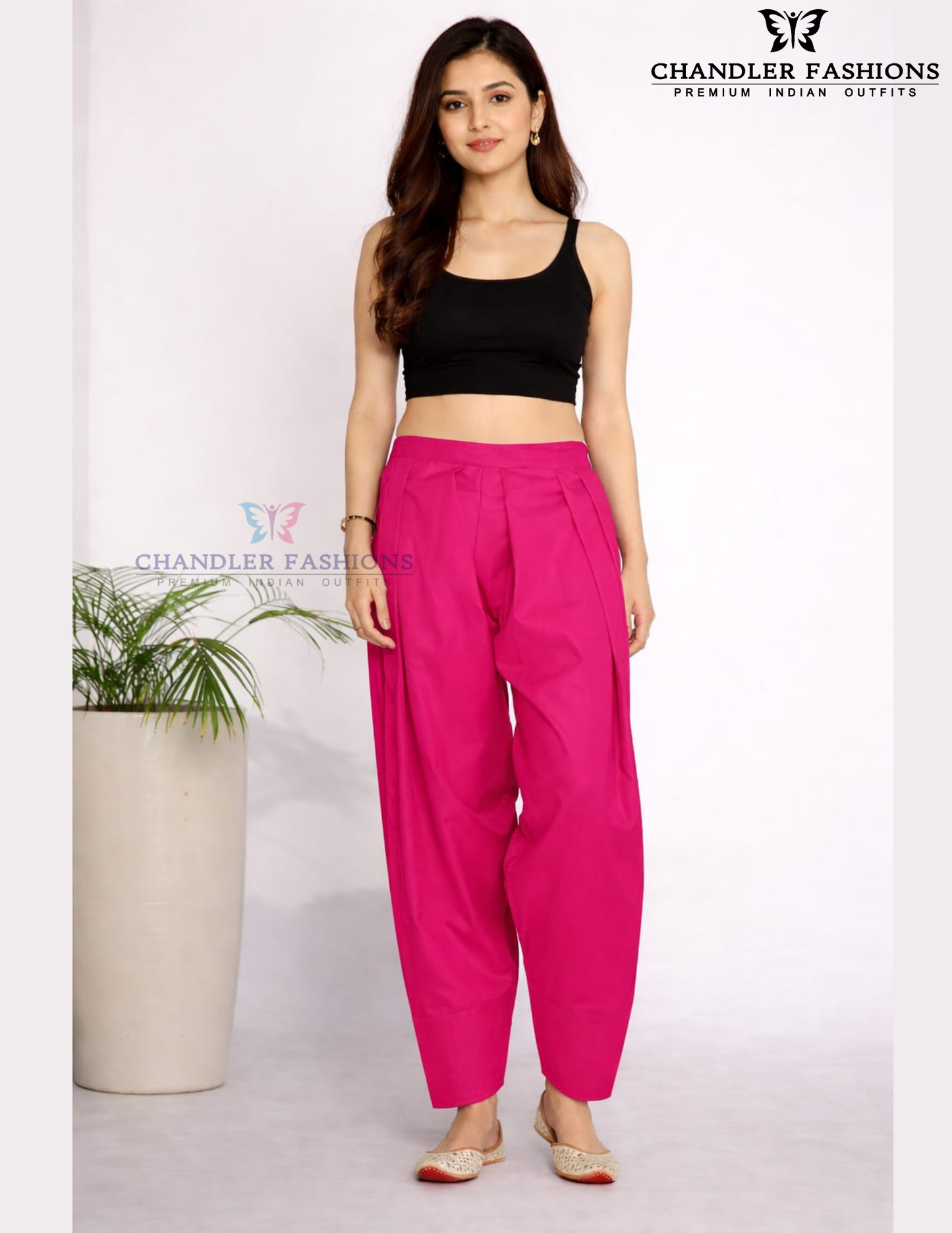 Charming Pink Colored Rayon Salwar Pant For Women